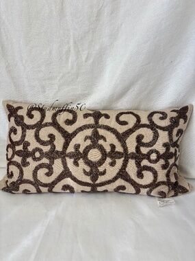NWOT Devi Designs Beaded Decorative Pillow